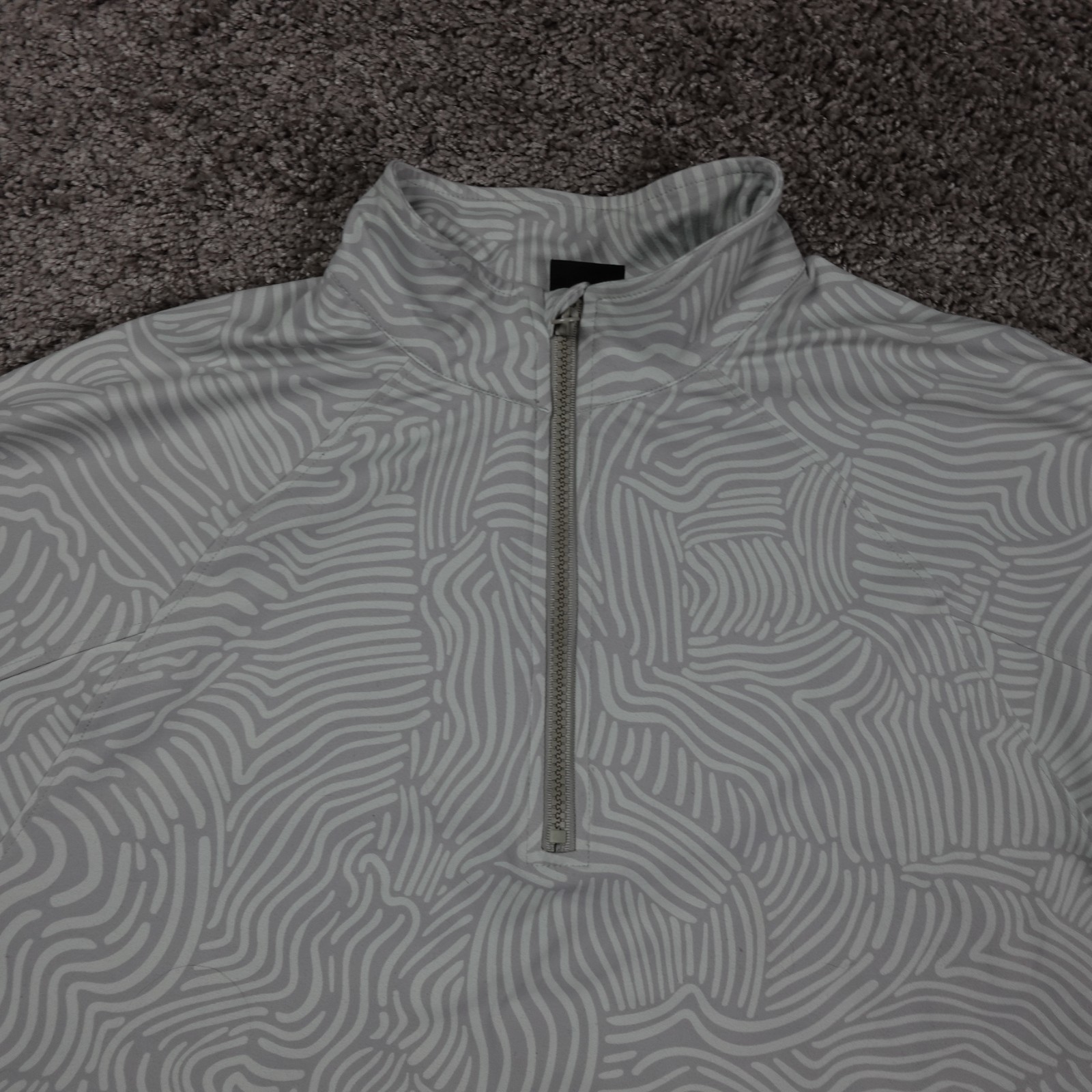 Sunday Swagger 1/4 Zip Pullover Mens Medium Ivory Cream Golf Sweater gallery