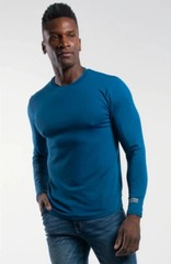 excellent MEN’S 2X TEAL Barbell Apparel Performance TECH Long Sleeve Crew Shirt