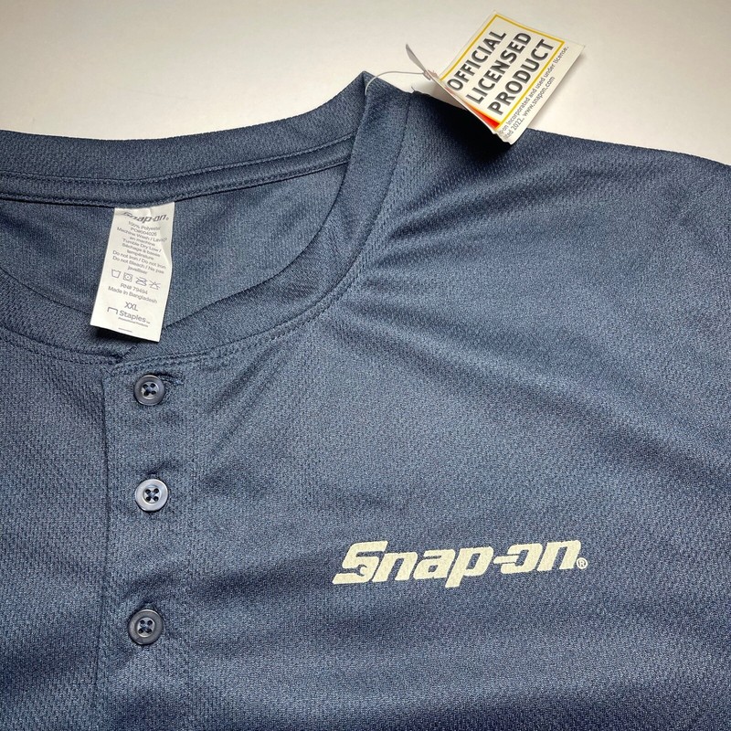 Snap-On Tools Long Sleeve Pullover Shirt Mens XXL Navy Blue 100% Polyester gallery
