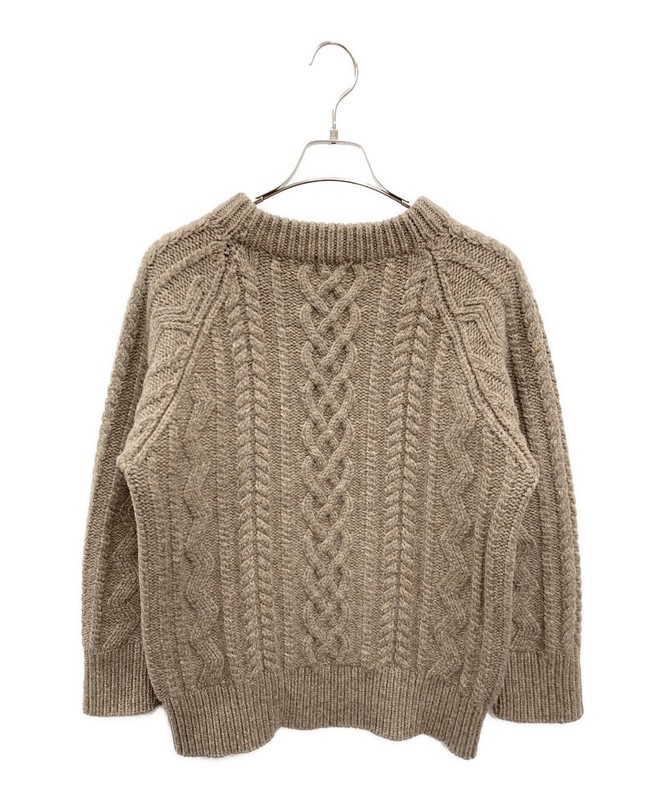 Pherrow's wool cable knit Size: M Men Beige gallery