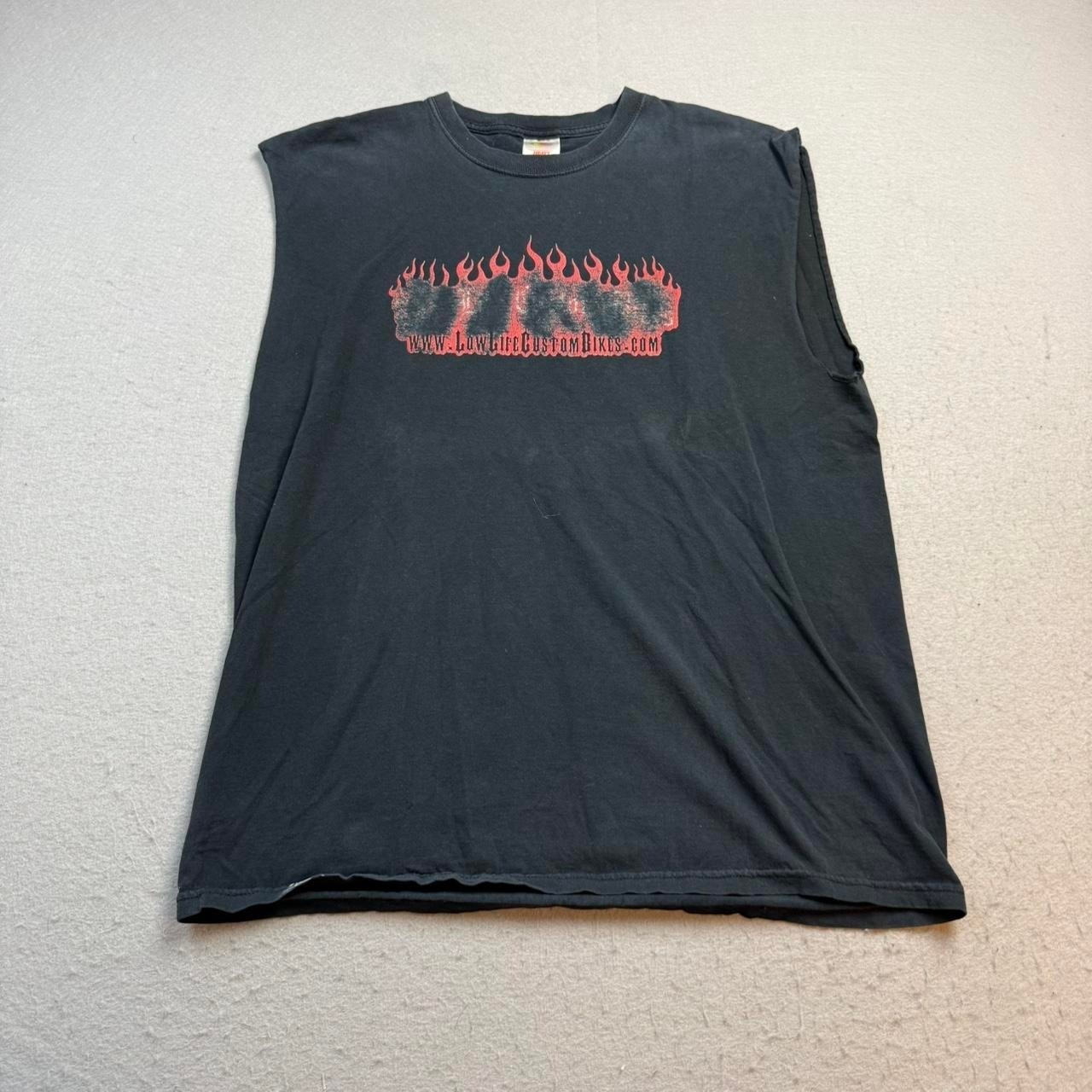 Low Life Custom Bikes Sleeveless Biker T Shirt Black Heavy Cotton XXL gallery