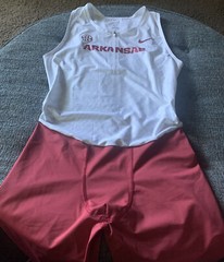 NWOT Nike Arkansas Razorbacks Team Issued Track Singlet Uniform Mens Large R12