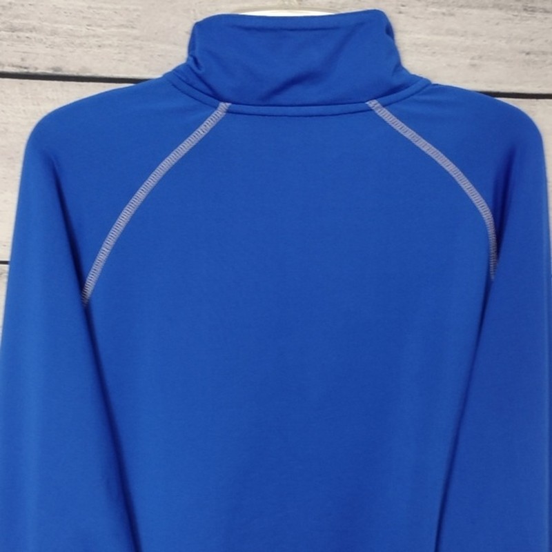 Reebok Top Jacket Blue Athletic Jersey Knit 1/3 Zip Sz M Outdoor Activewear gallery