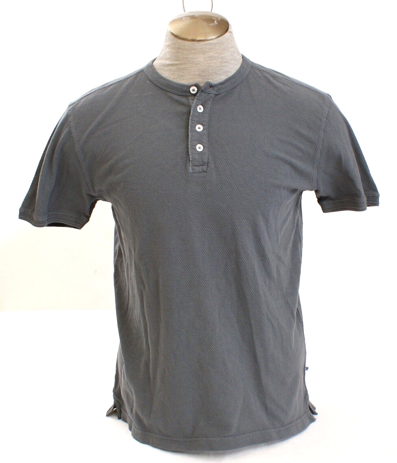 Thread & Cloth Gray Short Sleeve Thermal Henley Shirt Men's S NWT gallery