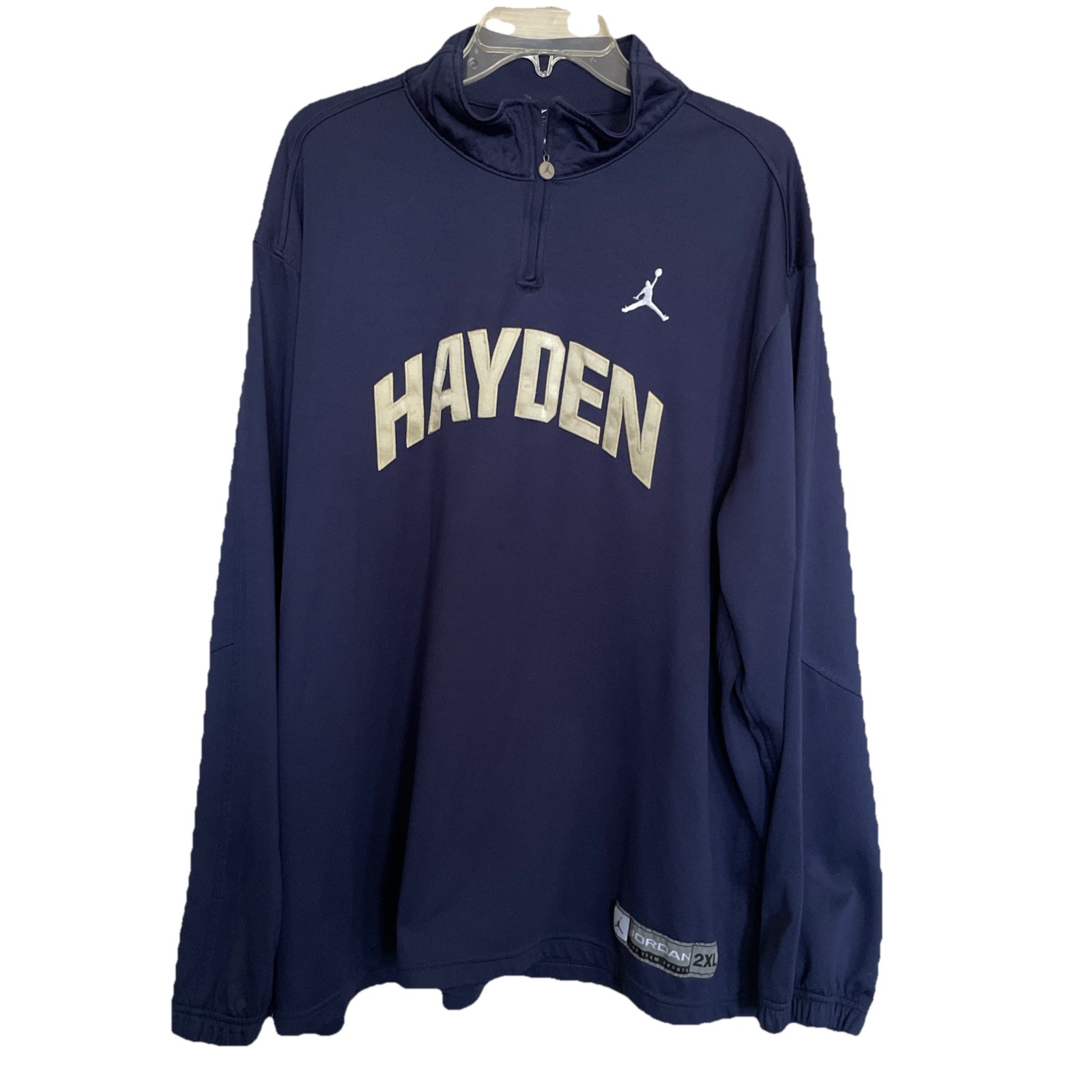 Jordan Jumpman quarter-zip pullover navy basketball performance Shirt 2XL gallery