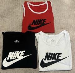 Men’s Nike Large Tank Tops Red White Black Lot Of 3