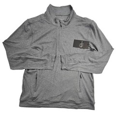 7 Diamonds Core Performance 1/4 Zip Gray Stretch Quick Dry Wicking Size Large