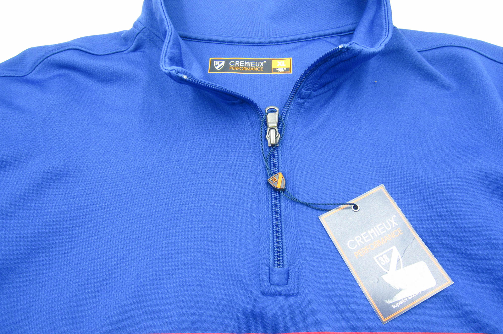 NWT Daniel Cremieux Performance Long Sleeve 1/4-Zip Blue Pullover Golf Active XL gallery
