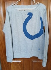 NFL Team Apparel Indianapolis Colts Long Sleeve Dri-Fit Shirt Womens Medium Gray