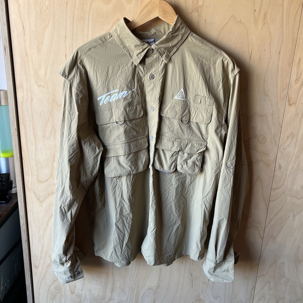 Nike ACG Orb Weaver Utility Shirt Team Racing Dept. Men’s Size Small Beige