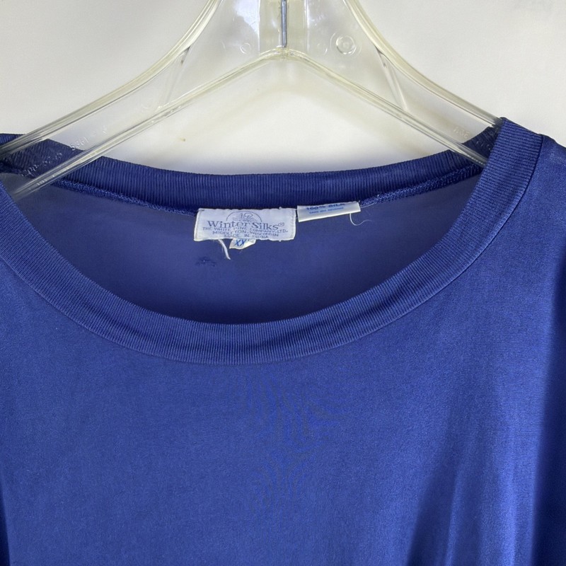 Wintersilks Silk Top Base Layer Blue Sheer Mens 2XL gallery
