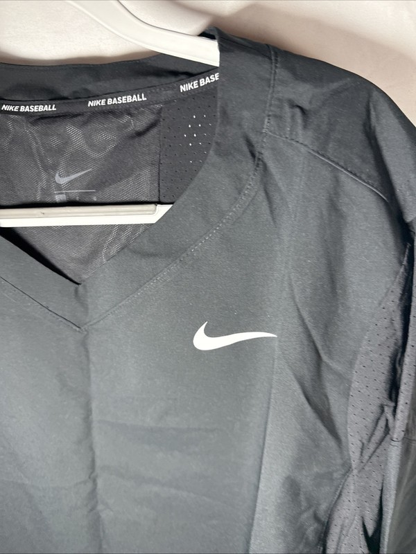 NIKE DRIFIT 3/4 SLEEVE BASEBALL BATTING CAGE JACKET 897383-010 $85 Size LARGE 2Z gallery