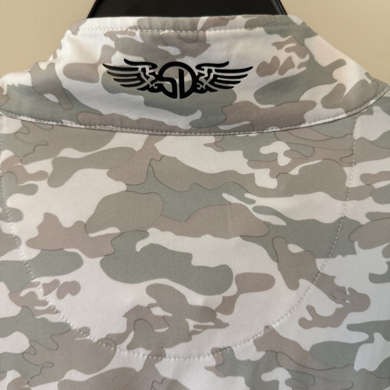 Straight Down Men’s 3/4 Zip Golf Camo Pullover Medium Lightweight gallery