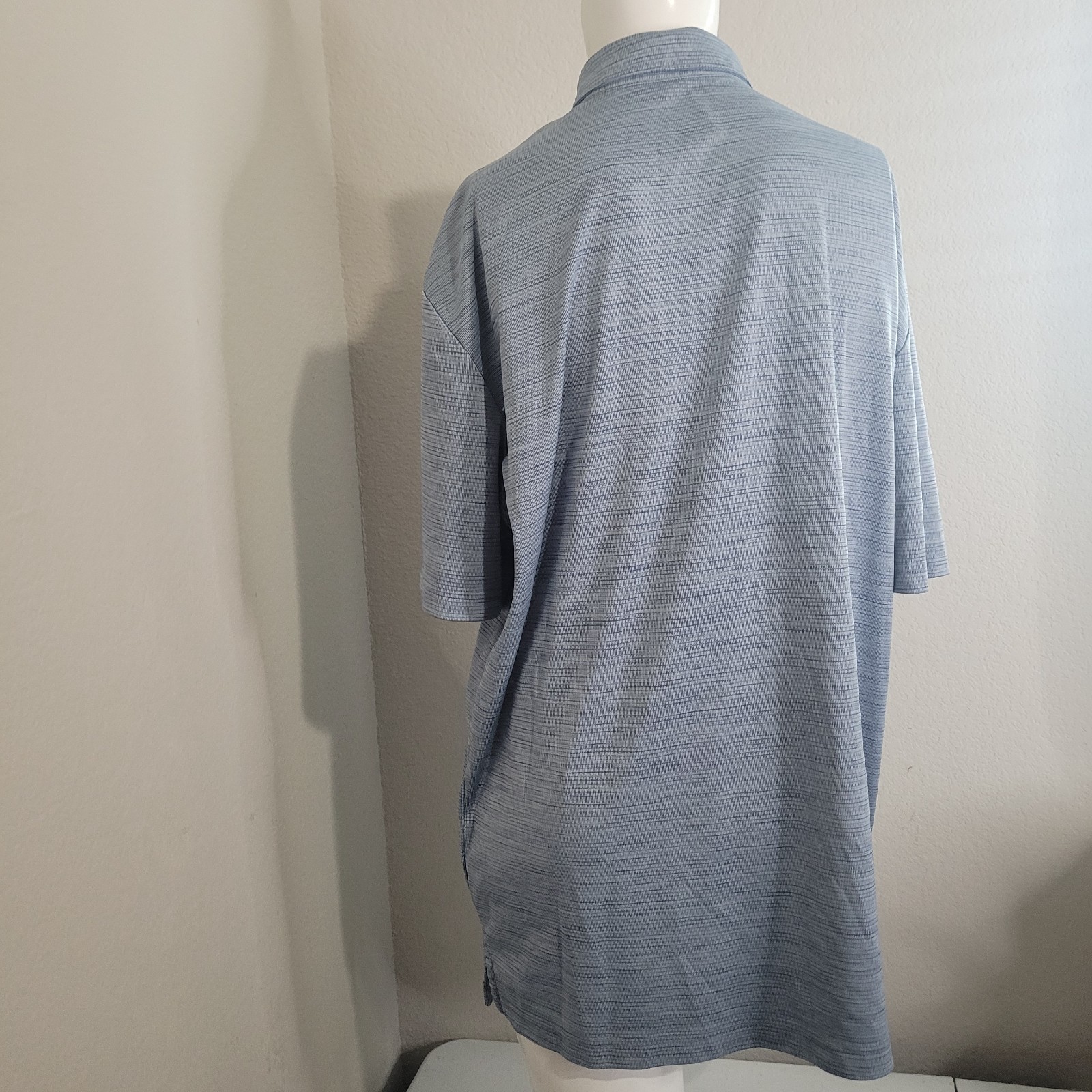 Callaway Opti Dri Large polo button athletic top shirt collar lightweight blue gallery