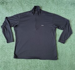 Patagonia Capilene 1/4 Zip Pullover Mens XL Black Lightweight Baselayer 44262SP