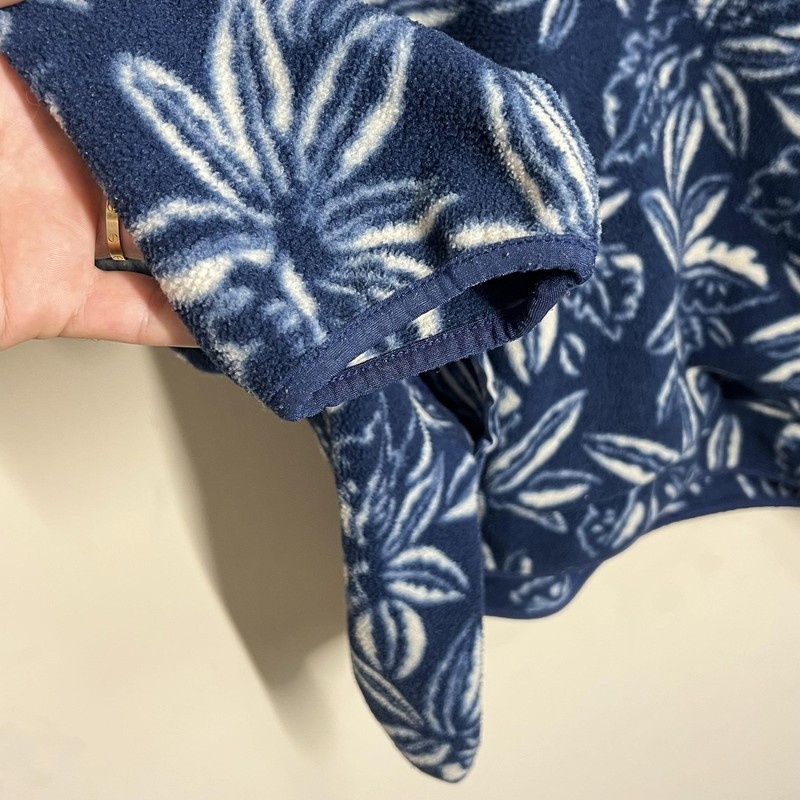 Vintage Patagonia Synchilla Pullover Mens XL Blue Floral Fleece Snap-T 2004 gallery