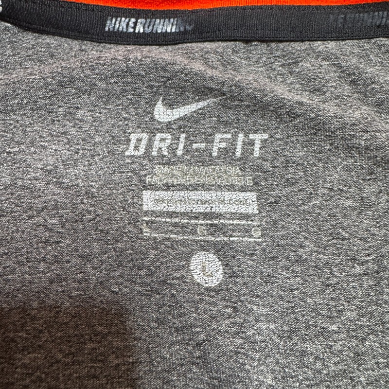 Nike Dri-FIT Running Quarter Zip Pullover Mens Large Gray Orange Athletic gallery