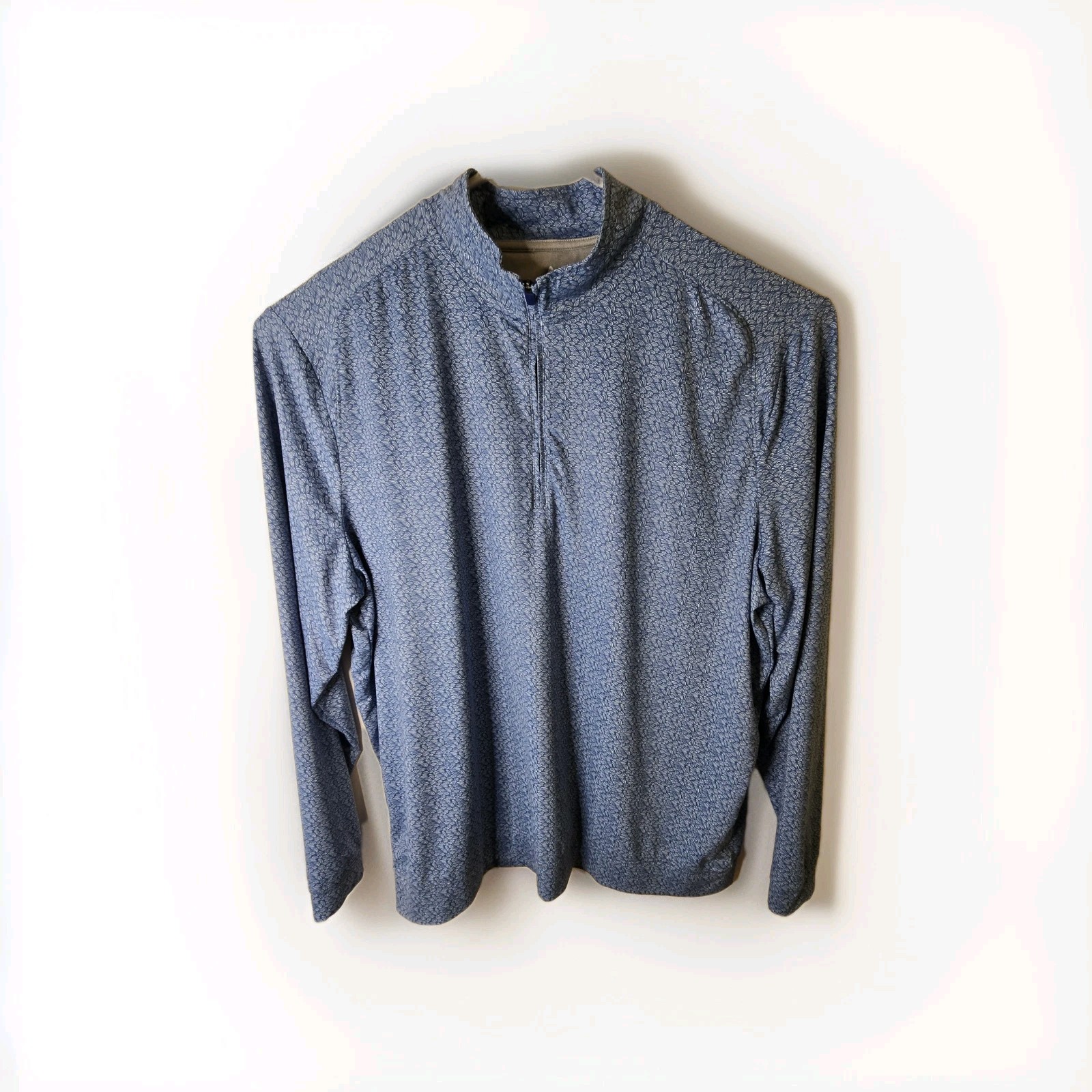 JOHNNIE-O ALDER Men's PREP-FORMANCE Long Sleeve 1/4 ZIP PULLOVER IN LAKE SZ XL gallery