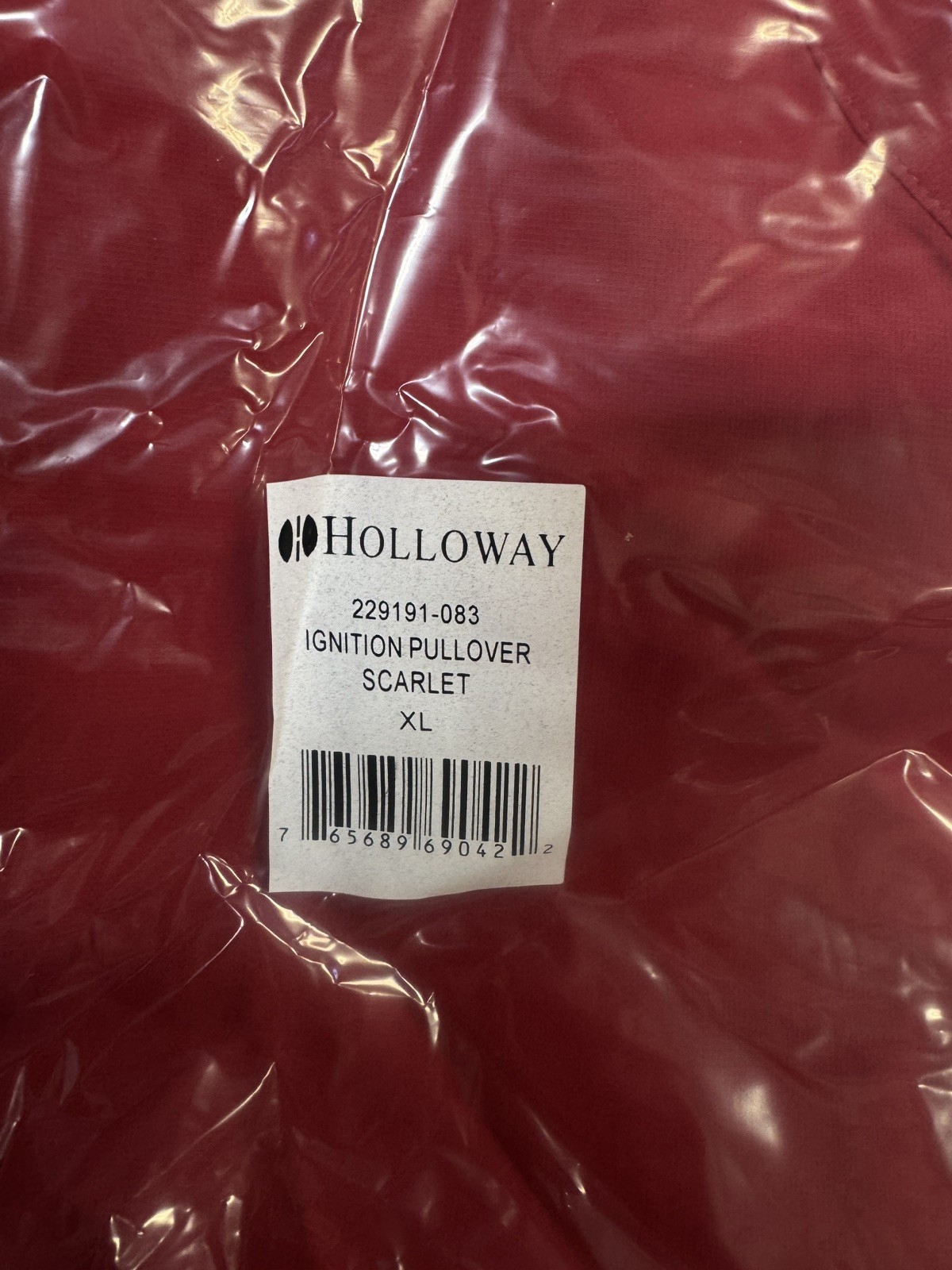 NWT Holloway Ignition Pullover Red Still In Bag Size XL MSRP $40 gallery