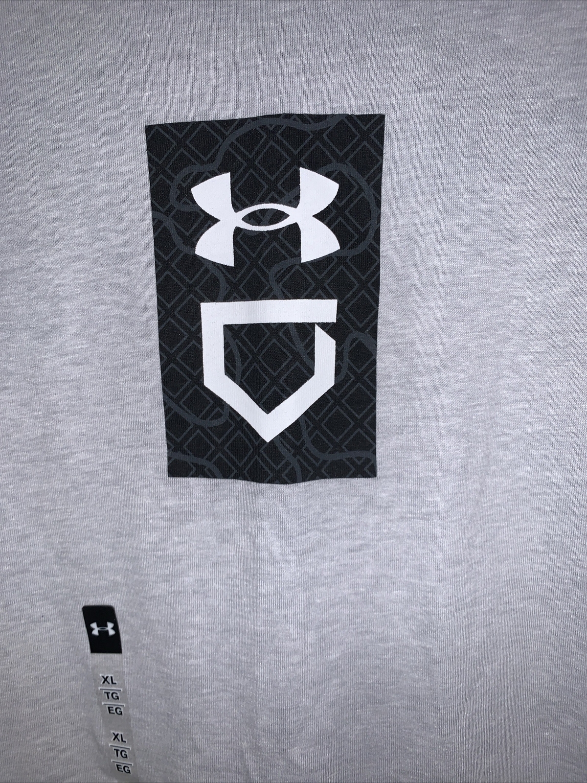 Under Armour Men's Baseball Icon Loose Gray Short Sleeve Tee Size XL UA97 gallery