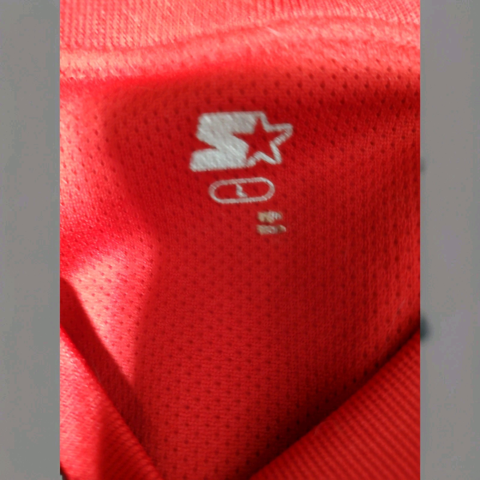 Starter Men’s Red/Black Breathable Mesh V-Neck Long Sleeve Athletic Tee L gallery