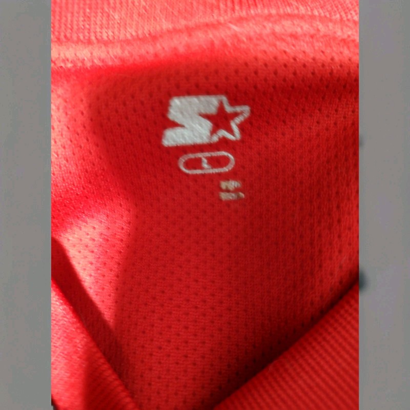 Starter Men’s Red/Black Breathable Mesh V-Neck Long Sleeve Athletic Tee L gallery