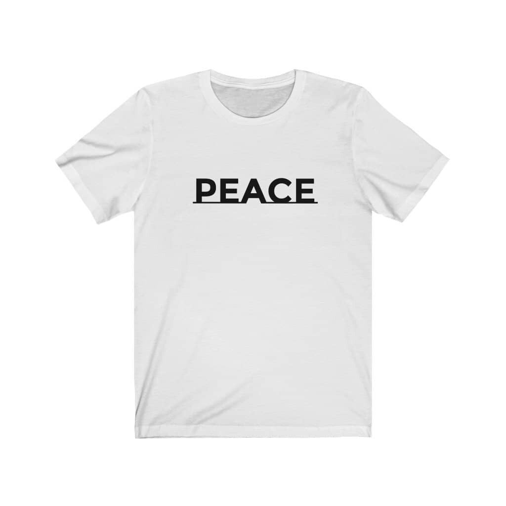 Bella & Canvas Short Sleeve Tee "Peace" black font b gallery