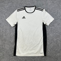 Adidas Soccer Jersey Mens Size S White Aeroready Athletic T-Shirt Short Sleeve