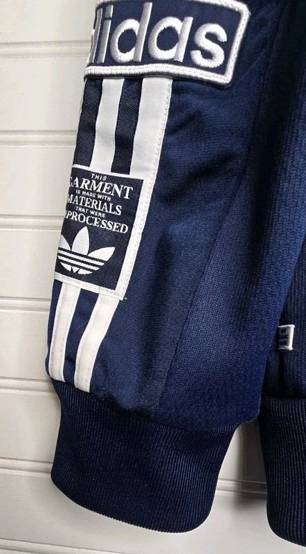 Adidas Originals Adicolor Blue Funnel Neck Track Top Jacket Men Size L gallery