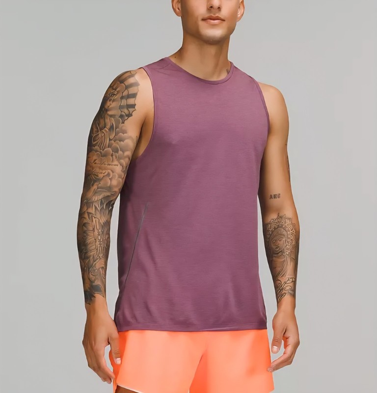 Lululmeon Fast Free Tank Top Heathered Vintage Plum Slim Fit Size Medium gallery