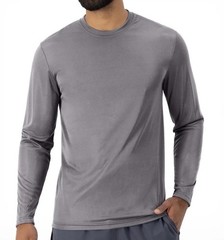 Hanes Sport Cool DRI Men’s Performance Long Sleeve T-Shirt, gray 2XL