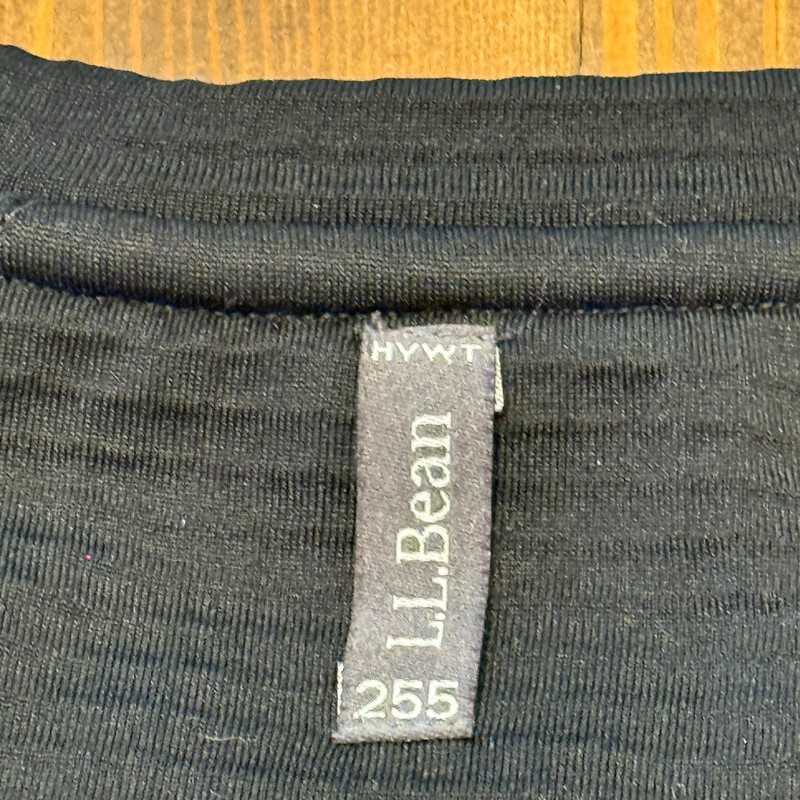 LL Bean Heavyweight Base Layer Crew Top Mens Small Black Warm 255G Weight gallery