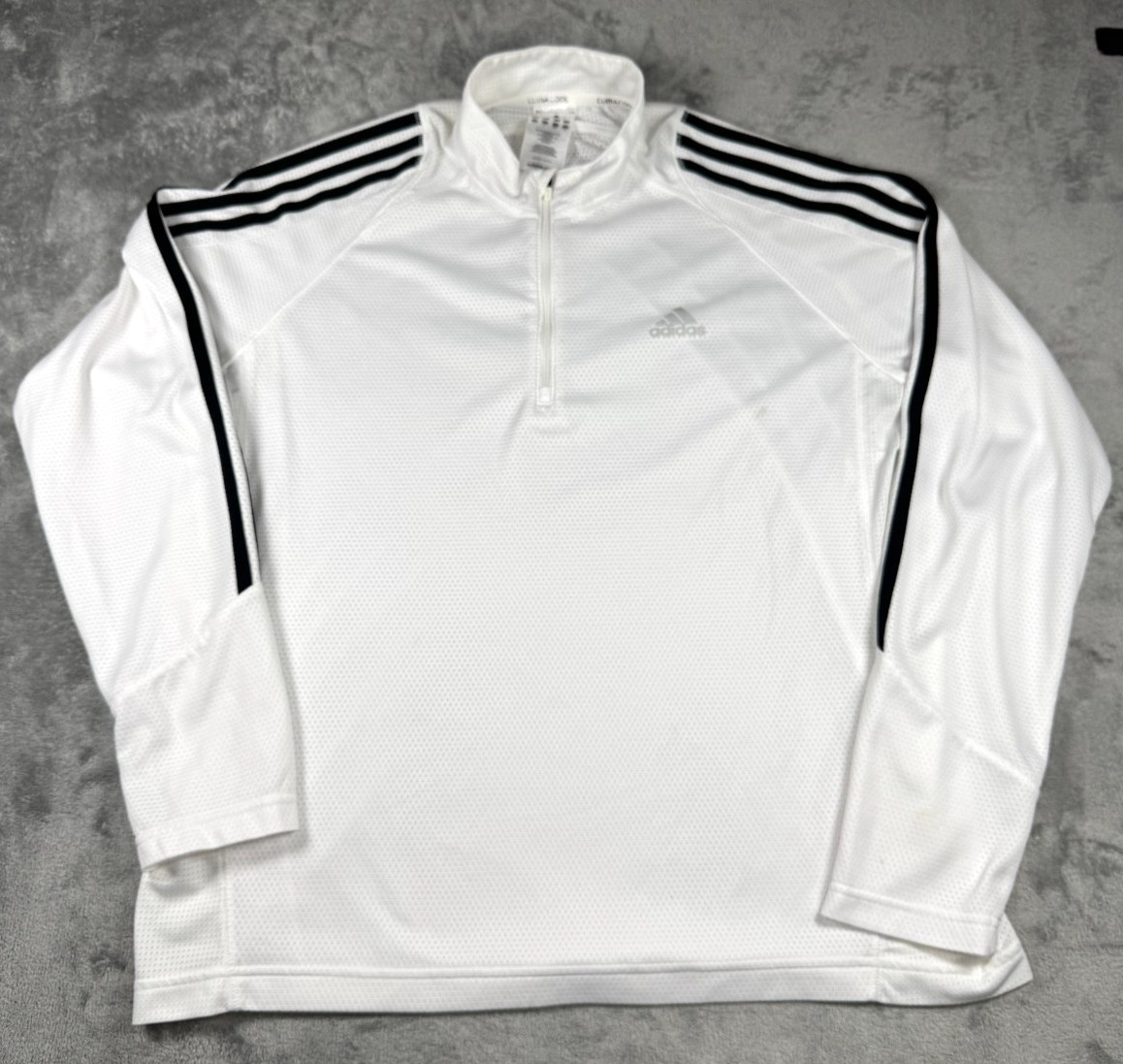 Adidas ClimaCool 1/4 Zip Pullover White Black Men Size L Style P45921 gallery