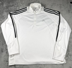 Adidas ClimaCool 1/4 Zip Pullover White Black Men Size L Style P45921