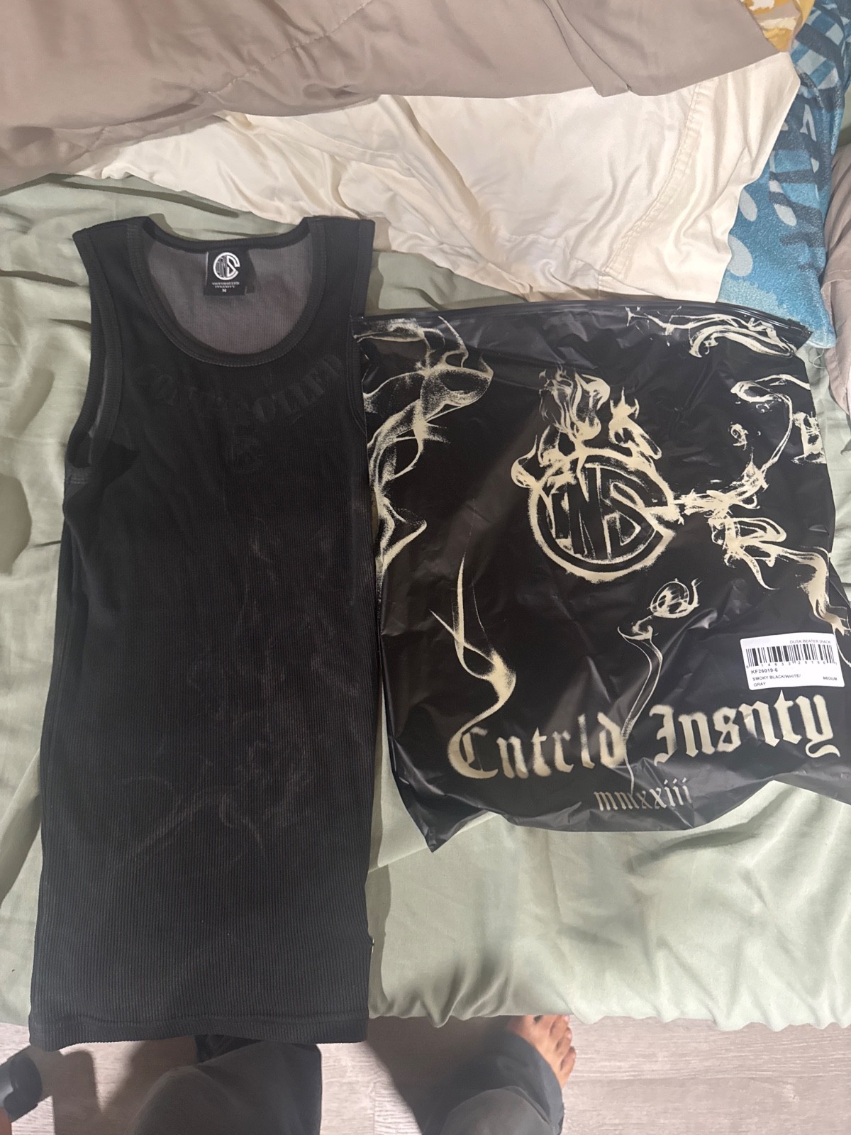 $50-Limited edition, control insanity (Medium) smoked blacked out tank top rare! gallery