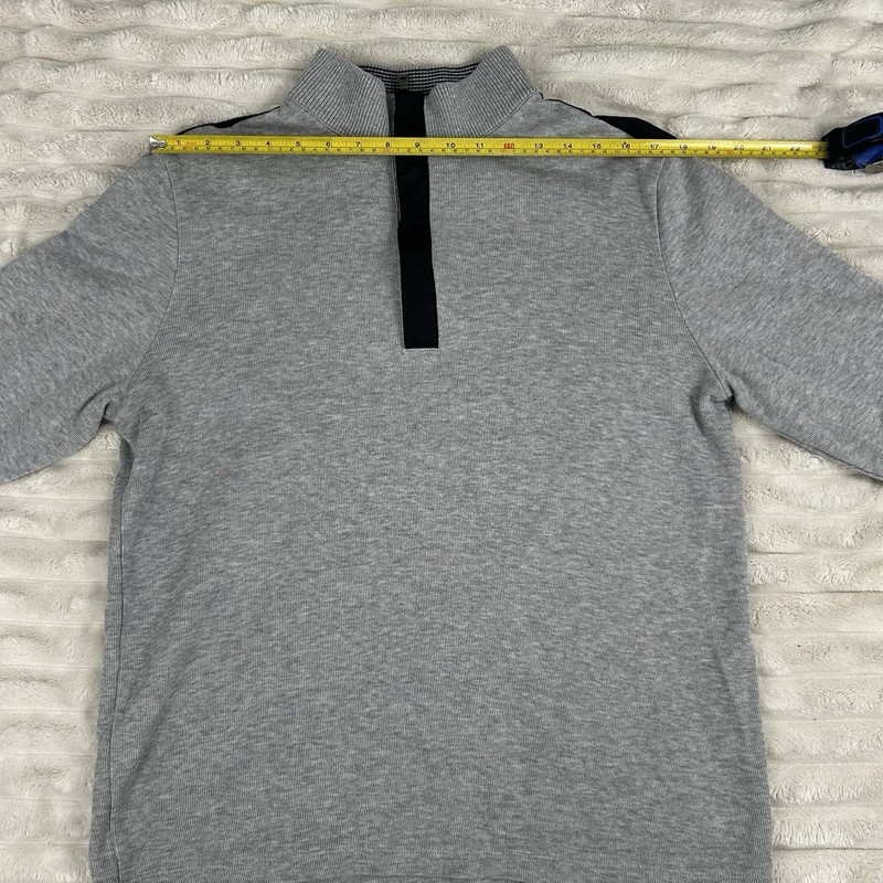 HUGO BOSS Men’s Gray Mock Neck 1/4 Zip Pullover Long Sleeve Regular Fit L gallery