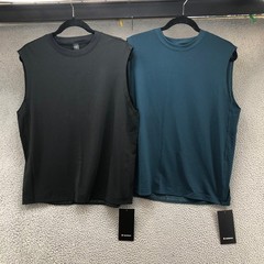 lululemon EasySet Train Sleeveless Mens S Black Blue Relaxed Fit Tank Top 2 Pack