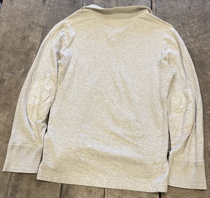 J. Crew Type 1 Class A Utility Jersey Military Mock Neck Henley Button Shirt S gallery