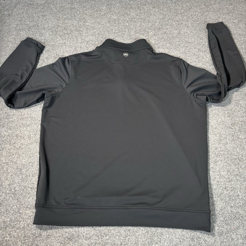 Peter Millar Perth Performance 1/4 Zip Mens Large Pullover Black Golf Stretch gallery