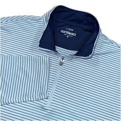 J.Crew Performance Quarter Zip Long Sleeve Stretch Size M Blue Athletic Pullover