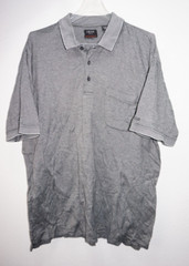 IZOD Golf Polo Shirt Mens Sz L Cotton Cool FX Black Gray Front Pocket