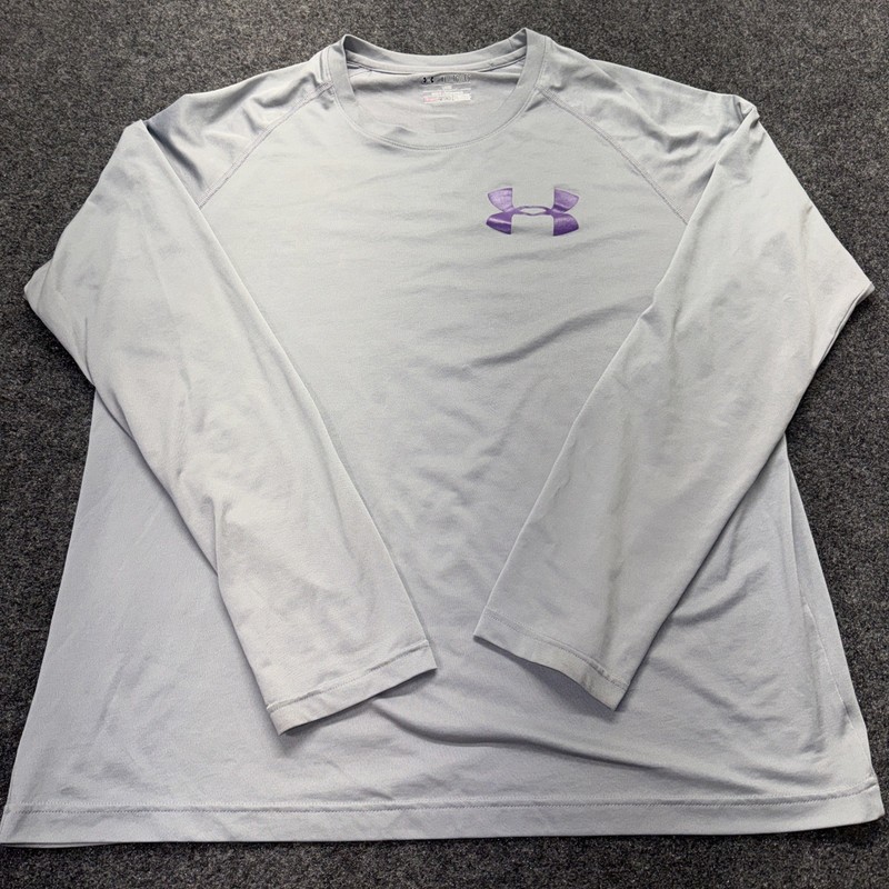 Under Armour Long Sleeve Athletic Top Grey Men Sz XL Loose Fit gallery