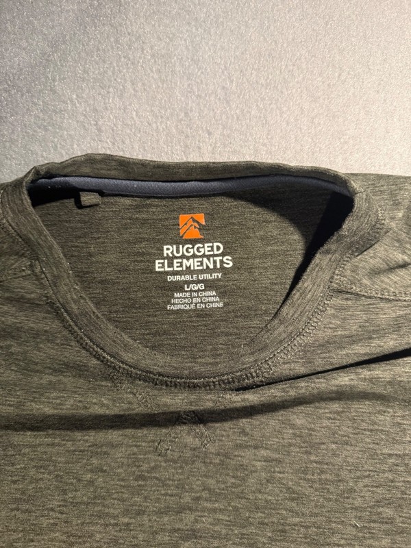 Rugged Elements Men's Long Sleeve Crew Neck Shirt Large Olive Green gallery