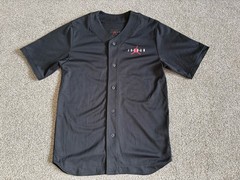 Nike Jordan Air Mesh Baseball Jersey Mens M Black Jumpman Logo