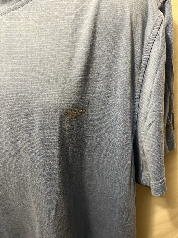 Speedo Men Blue Polyester UPF 50+ Block The Burn Shirt Outdoor T Shirt Sz XXL BB gallery