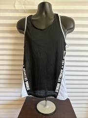 Unbranded Men’s Black & White Tank Top Sleeveless Casual Shirt Size XL