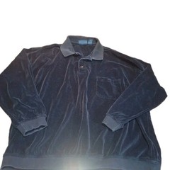Towncraft Vintage 70’s Velour Green Long Sleeve Shirt XXL