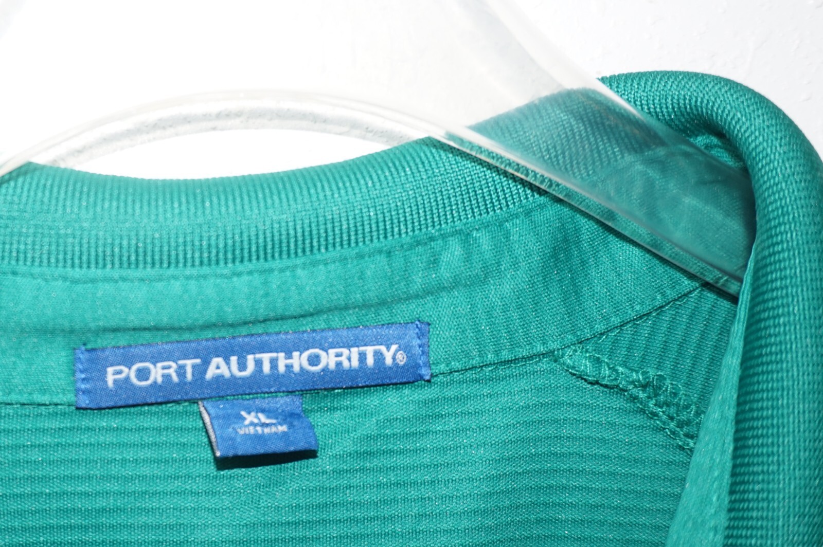 Port Authority Fellowship Open Emerald Green Stripe Golf Polo Shirt Mens Sz XL gallery