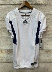 Adidas Techfit Football Shirt Mens Medium White & Blue Compression Shirt New $80