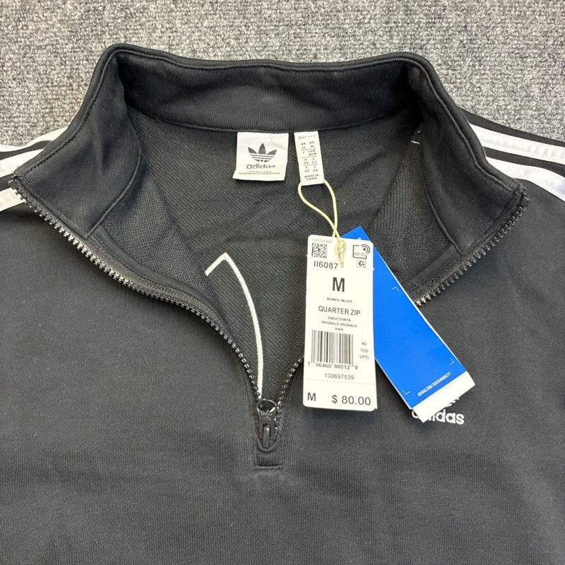 Adidas Adicolor Trefoil Quarter Zip Sweatshirt Medium gallery